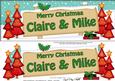 Xmas Claire & Mike Trees Signpost Large Dl Easicut Decoupage