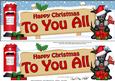 Xmas to You All Scottie Dog Signpost Lge Dl Easicut Dcoupage