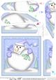 Snowman's Xmas Heart Snowball Fan Pyramage Topper