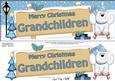Xmas Grandchildren Bear Signpost Lge Dl Easicut Decoupage