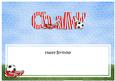Birthday Chalky Football Large Dl Matching Insert
