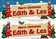 Xmas Edith & Les Trees Signpost Large Dl Easicut Decoupage