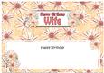 Birthday Wife Daisies Floral Large Dl Matching Insert