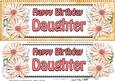 Large Dl Birthday Daughter Daisies Floral 3D Decoupage