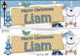Xmas Liam Polar Bear Signpost Large Dl Easicut Decoupage