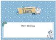 Xmas Liam Polar Bear Signpost Large Dl Matching Insert