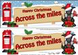 Xmas Across the Miles Dog Signpost Lge Dl Easicut Decoupage