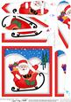 Xmas Santa's Sleigh Fan Pyramage Topper