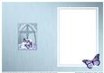 Fancy Cross Butterfly Blues Pyramid Matching Insert
