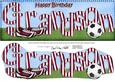 Large Dl Birthday Grandson Football Card & 3D Decoupage