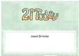 Birthday 21 Today Roses Large Dl Matching Insert