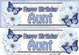 Large Dl Birthday Aunt Floral Butterflies 3D Decoupage
