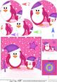 Xmas Penguin Felties Circle Pyramage Topper
