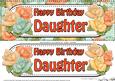 Large Dl Birthday Daughter Roses Card & 3D Decoupage