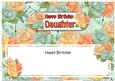 Birthday Daughter Roses Large Dl Matching Insert