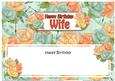 Happy Birthday Wife Roses Matching Large Dl Insert