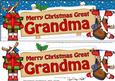 Xmas Great Grandma Rudolph Signpost Lge Dl Decoupage