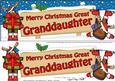 Xmas Great Granddaughter Rudolph Signpost Lge Dl Decoupage