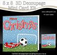 8 x 8 Christmas Football Mini Kit 3D Decoupage