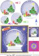 Xmas Tree Snowglobe Circle Pyramage Topper