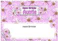 Birthday Auntie Daisies Floral Large Dl Matching Insert