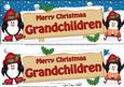 Xmas Grandchildren Penguins Signpost Lge Dl Easicut Decoupag