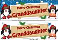 Xmas Granddaughter Penguins Signpost Lge Dl Easicut Decoupag