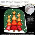 3D Xmas Trees Treat or Favour Box Mini Kit