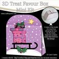 3D Xmas Sledge Treat or Favour Box Mini Kit