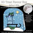 3D Xmas Sledge Treat or Favour Box Mini Kit