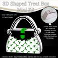Xmas Holly Handbag Shaped Treat or Favour Box Mini Kit