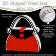 Xmas Holly Handbag Shaped Treat or Favour Box Mini Kit