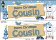 Xmas Cousin Bear Signpost Large Dl Easicut Decoupage