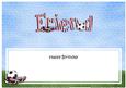 Birthday Friend Football Matching Large Dl Insert