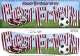 Large Dl Birthday Best Friend Football Card & 3D Decoupage