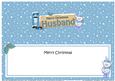 Christmas Husband Teddy Signpost Large Dl Matching Insert