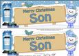 Christmas Son Teddy Signpost Lge Dl Easicut Decoupage