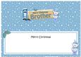 Christmas Brother Teddy Signpost Large Dl Matching Insert