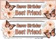 Large Dl Birthday Best Friend Floral Butterflies Decoupage
