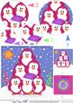 Penguin Tree Felties Circle Pyramage Topper