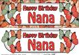 Large Dl Birthday Nana Butterflies Card & 3D Decoupage