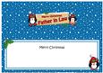 Xmas Father in Law Penguin Signpost Large Dl Insert