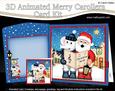 3D Xmas Santa & Elephant Animated Merry Carollers Card Kit
