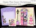 3D Xmas Scottie's Pudding Animated Moveable Open Door Card