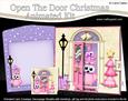 3D Xmas Owl's Present Animated Moveable Open Door Card