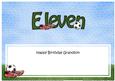 11th Birthday Football Large Dl Matching Large Dl Insert