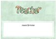 Birthday Teacher Roses Matching Large Dl Insert