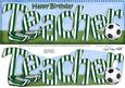 Large Dl Birthday Teacher Football Card & 3D Decoupage