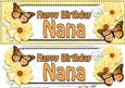 Large Dl Birthday Nana Floral Butterflies 3D Decoupage