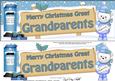 Xmas Great Grandparents Teddy Signpost Lge Dl Decoupage